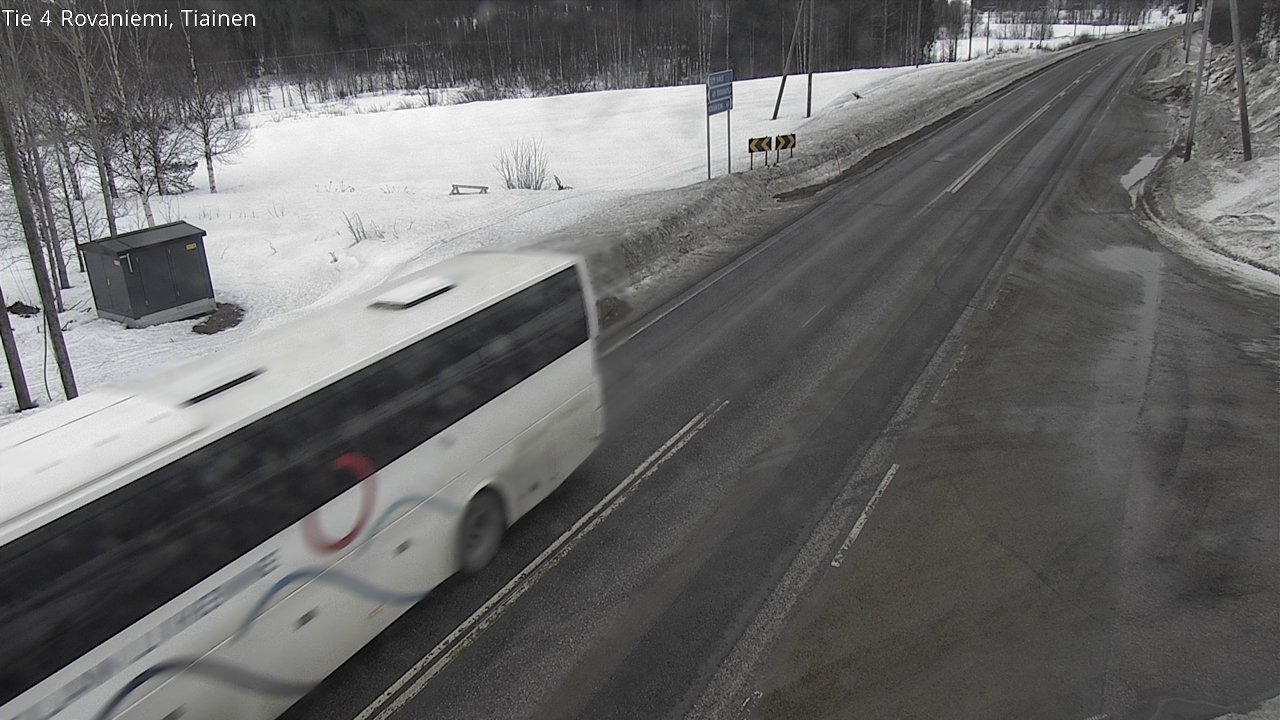 Weather Camera Image Väg 4 Rovaniemi, Tiainen, Rovaniemi, Lappi