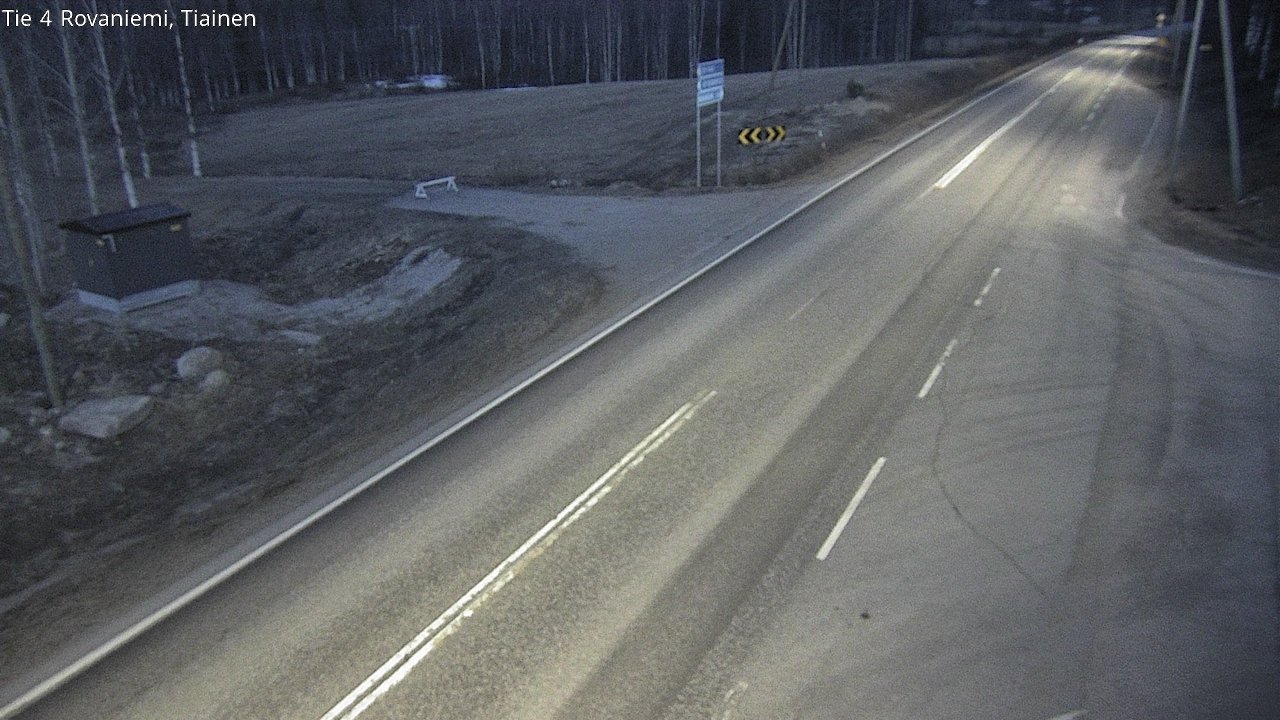 Weather Camera Image Väg 4 Rovaniemi, Tiainen, Rovaniemi, Lappi