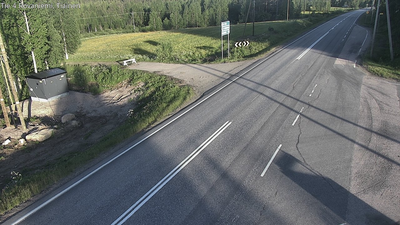 Weather Camera Image Road 4 Rovaniemi, Tiainen, Rovaniemi, Lappi
