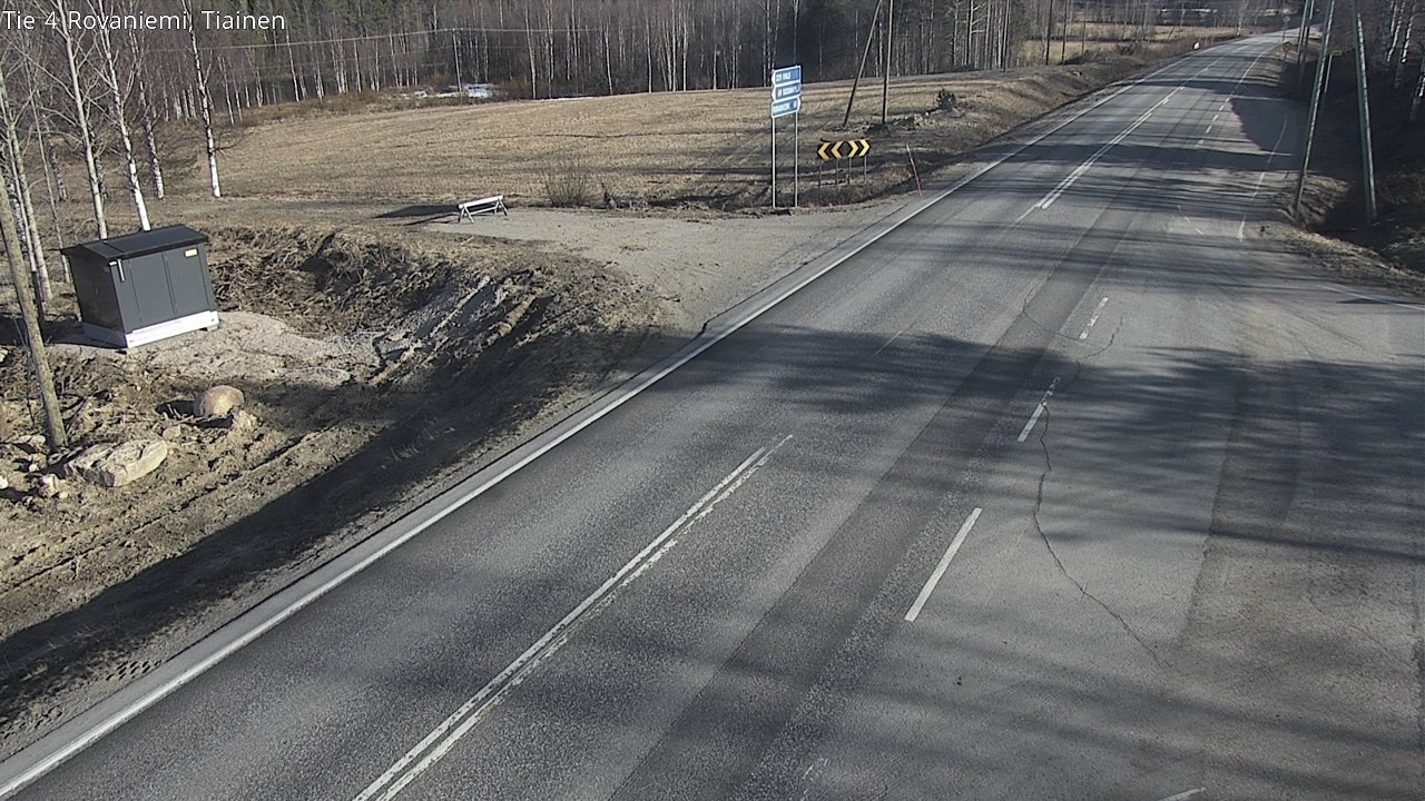Weather Camera Image Väg 4 Rovaniemi, Tiainen, Rovaniemi, Lappi