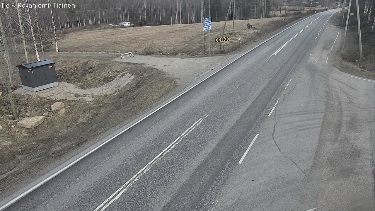 Weather Camera Image Väg 4 Rovaniemi, Tiainen, Rovaniemi, Lappi