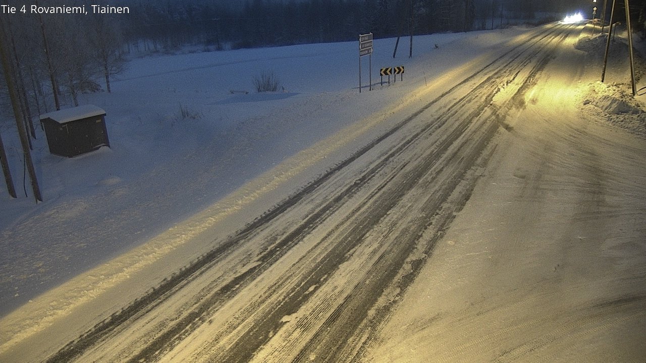 Weather Camera Image Road 4 Rovaniemi, Tiainen, Rovaniemi, Lappi