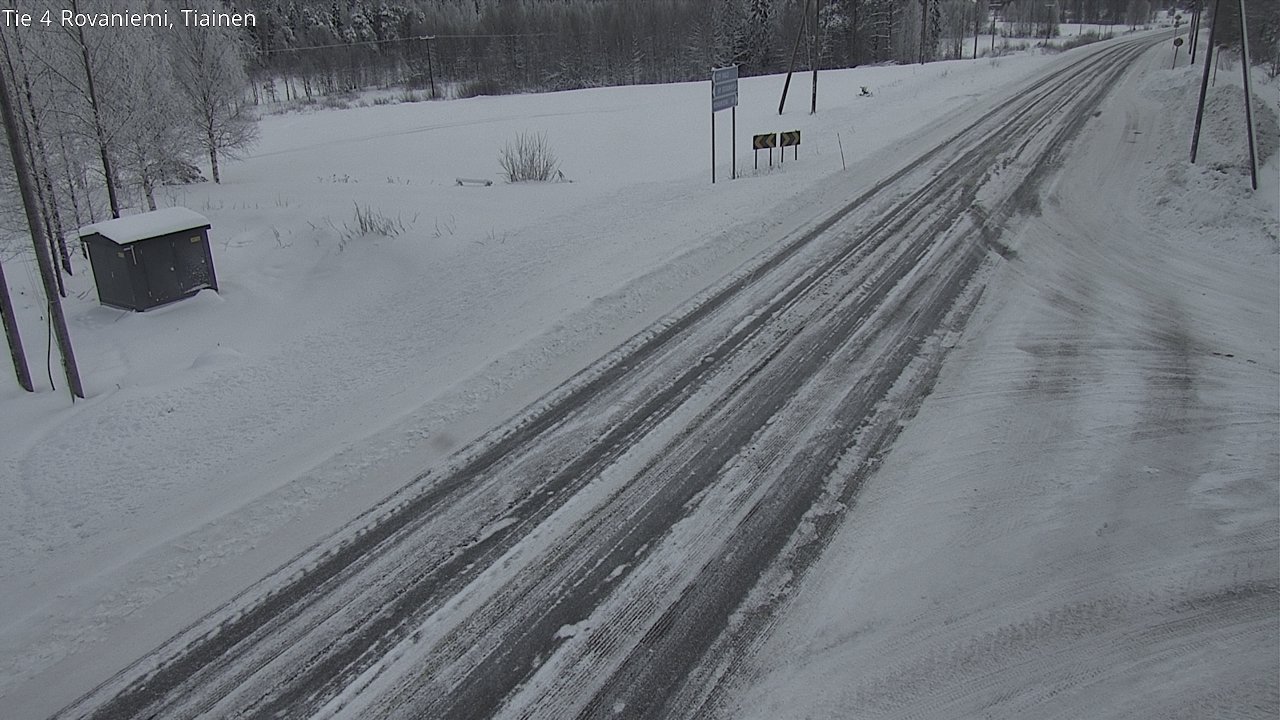 Weather Camera Image Road 4 Rovaniemi, Tiainen, Rovaniemi, Lappi