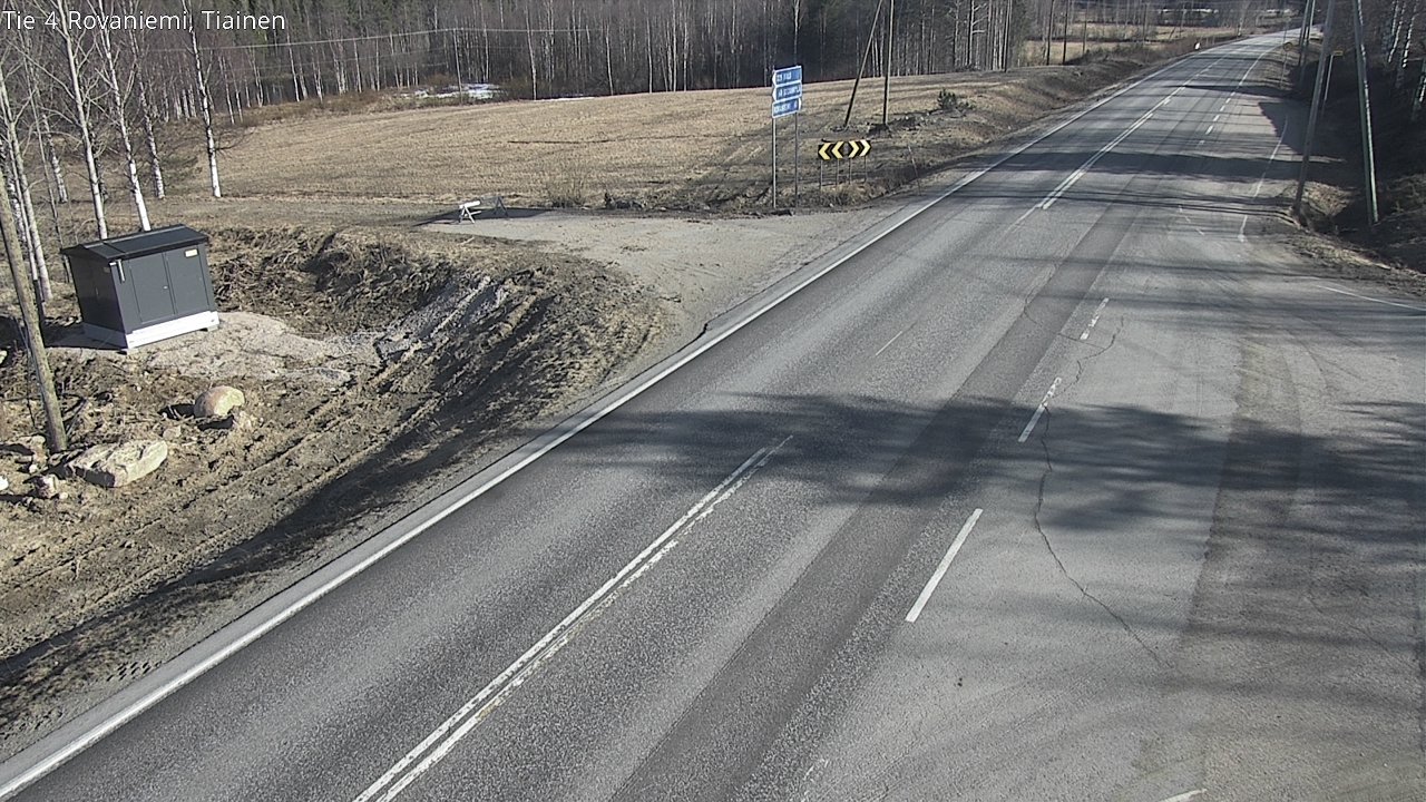 Weather Camera Image Väg 4 Rovaniemi, Tiainen, Rovaniemi, Lappi