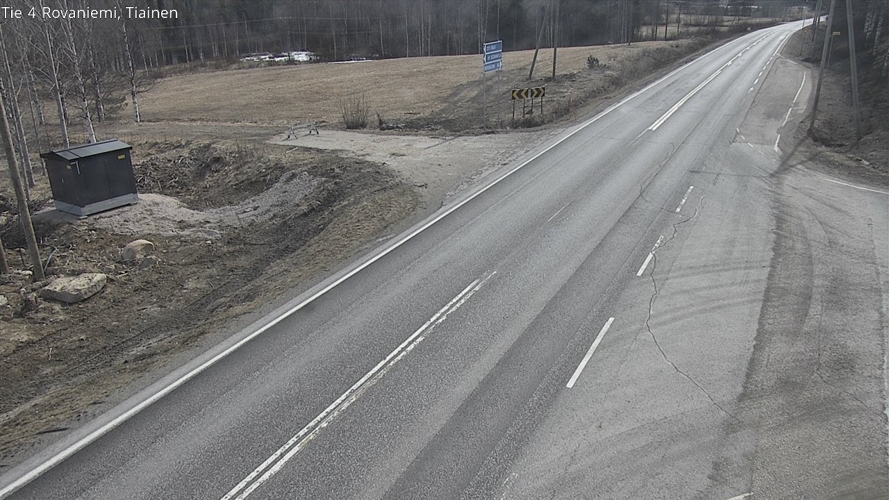 Weather Camera Image Väg 4 Rovaniemi, Tiainen, Rovaniemi, Lappi