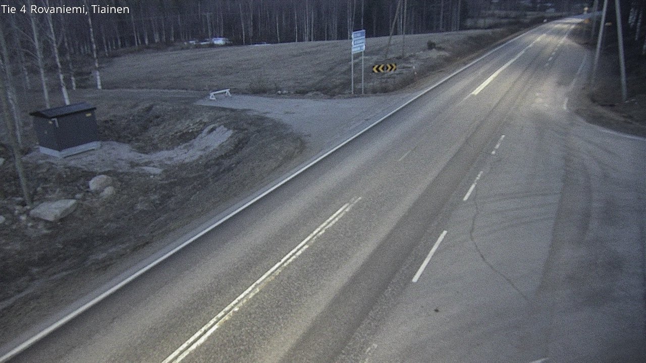Weather Camera Image Väg 4 Rovaniemi, Tiainen, Rovaniemi, Lappi
