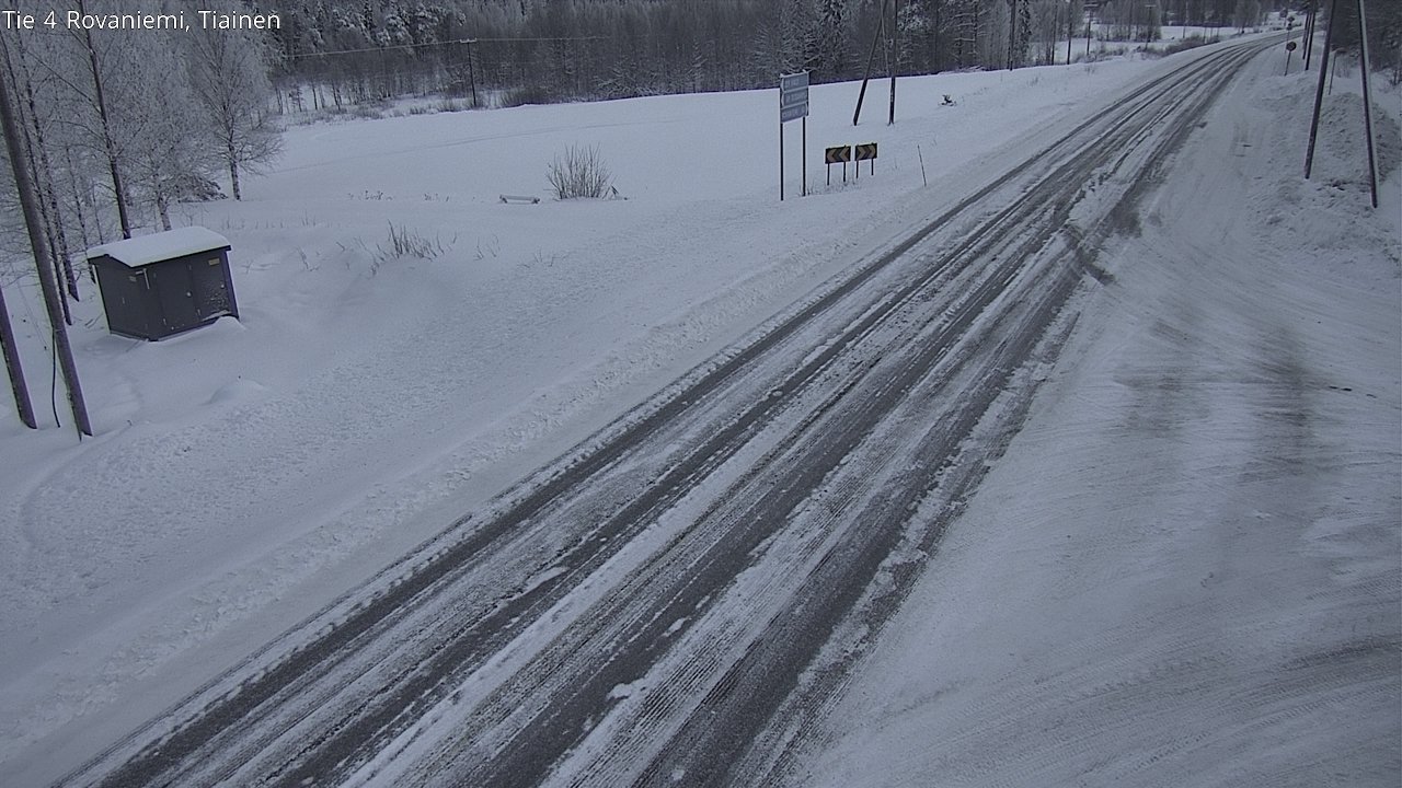 Weather Camera Image Road 4 Rovaniemi, Tiainen, Rovaniemi, Lappi