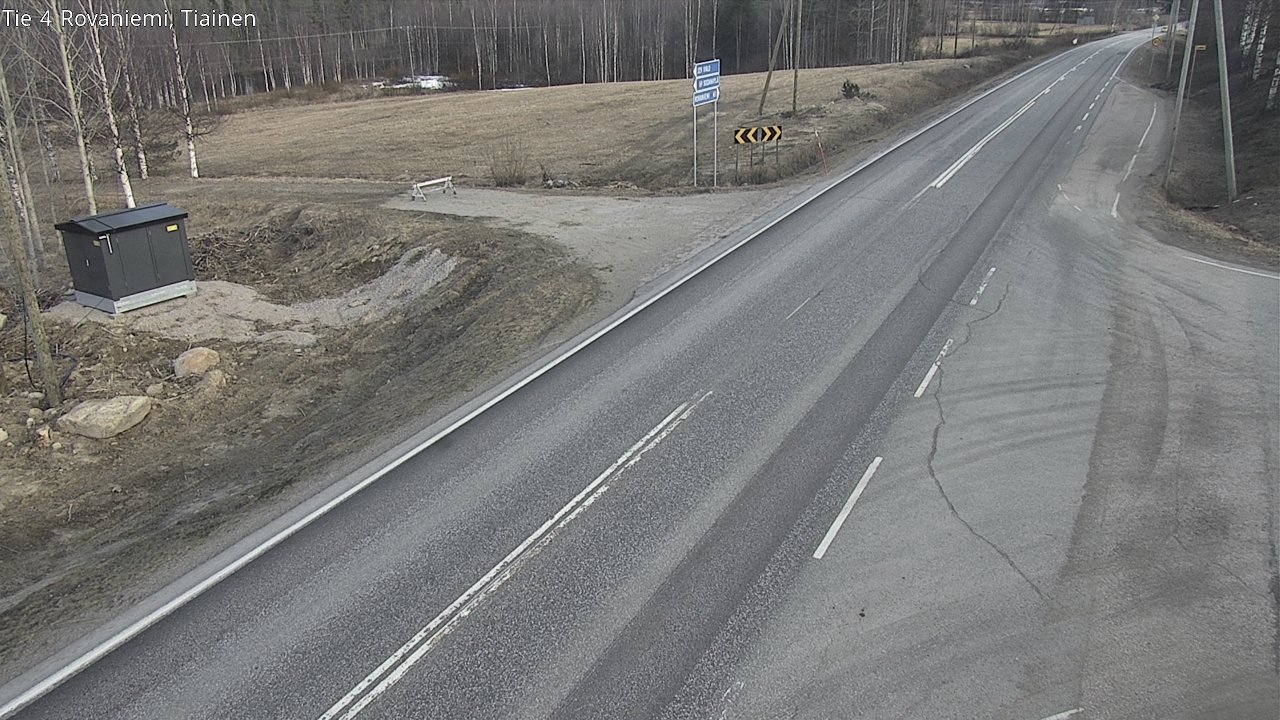Weather Camera Image Väg 4 Rovaniemi, Tiainen, Rovaniemi, Lappi