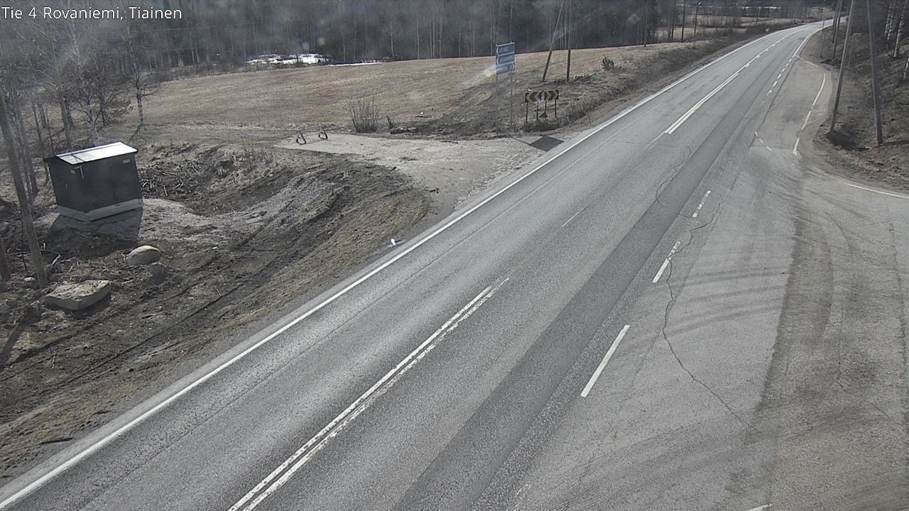 Weather Camera Image Väg 4 Rovaniemi, Tiainen, Rovaniemi, Lappi