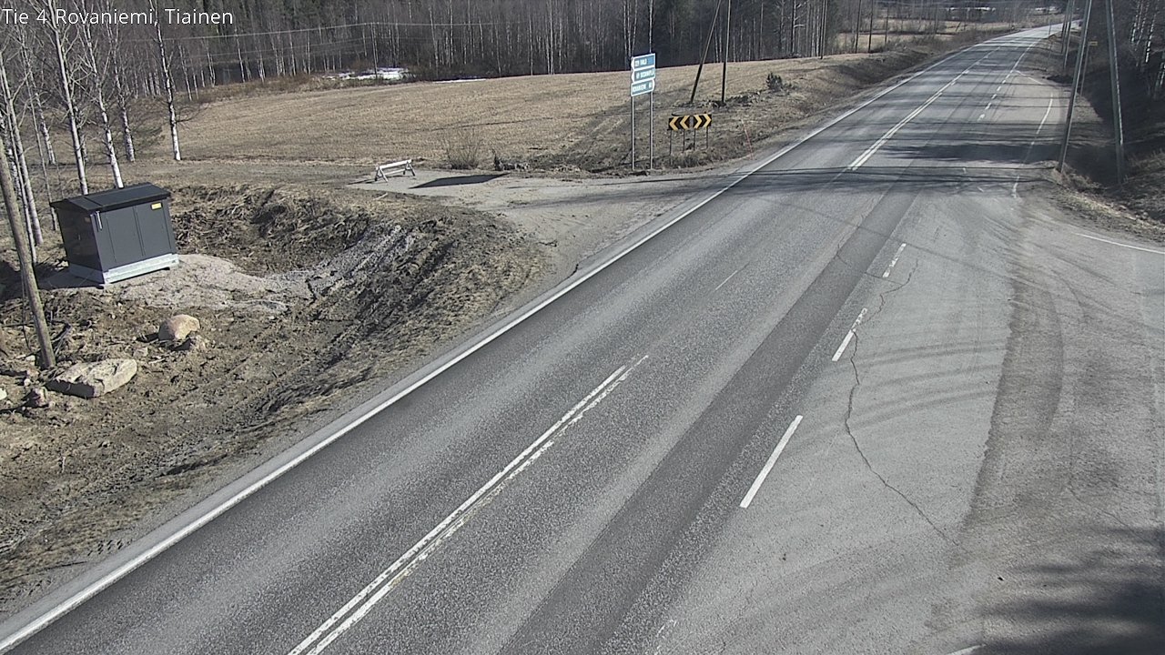 Weather Camera Image Väg 4 Rovaniemi, Tiainen, Rovaniemi, Lappi