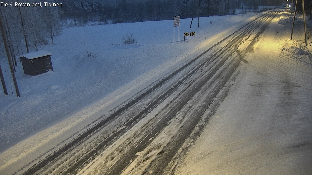 Weather Camera Image Road 4 Rovaniemi, Tiainen, Rovaniemi, Lappi