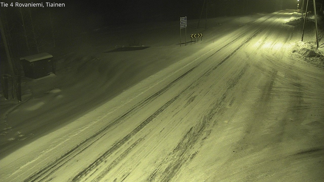 Weather Camera Image Road 4 Rovaniemi, Tiainen, Rovaniemi, Lappi