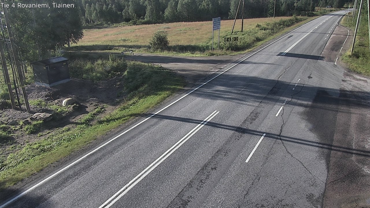 Weather Camera Image Road 4 Rovaniemi, Tiainen, Rovaniemi, Lappi