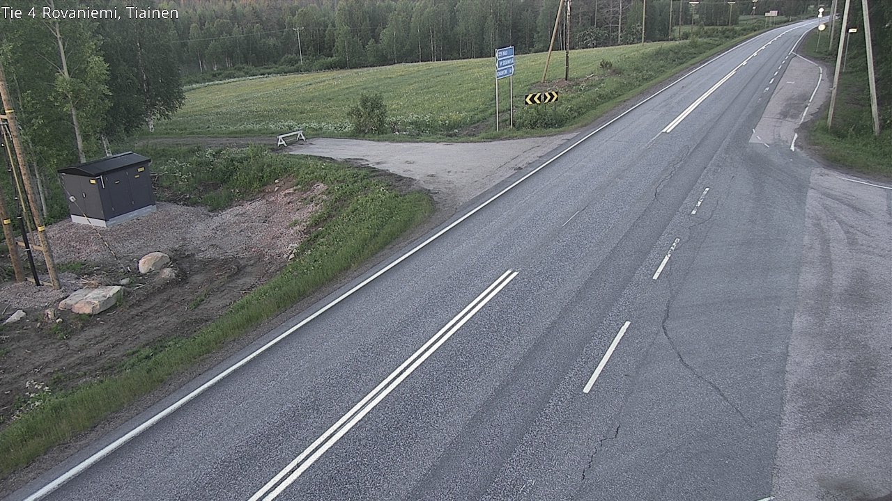Weather Camera Image Road 4 Rovaniemi, Tiainen, Rovaniemi, Lappi