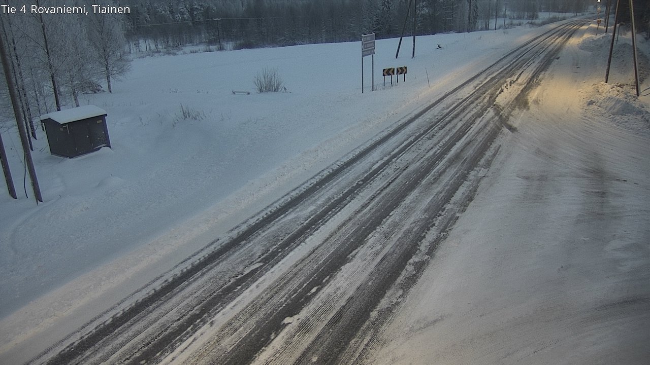 Weather Camera Image Road 4 Rovaniemi, Tiainen, Rovaniemi, Lappi