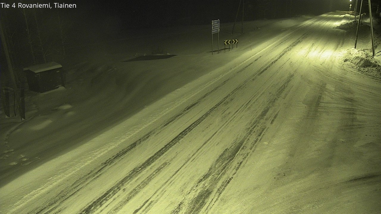 Weather Camera Image Road 4 Rovaniemi, Tiainen, Rovaniemi, Lappi