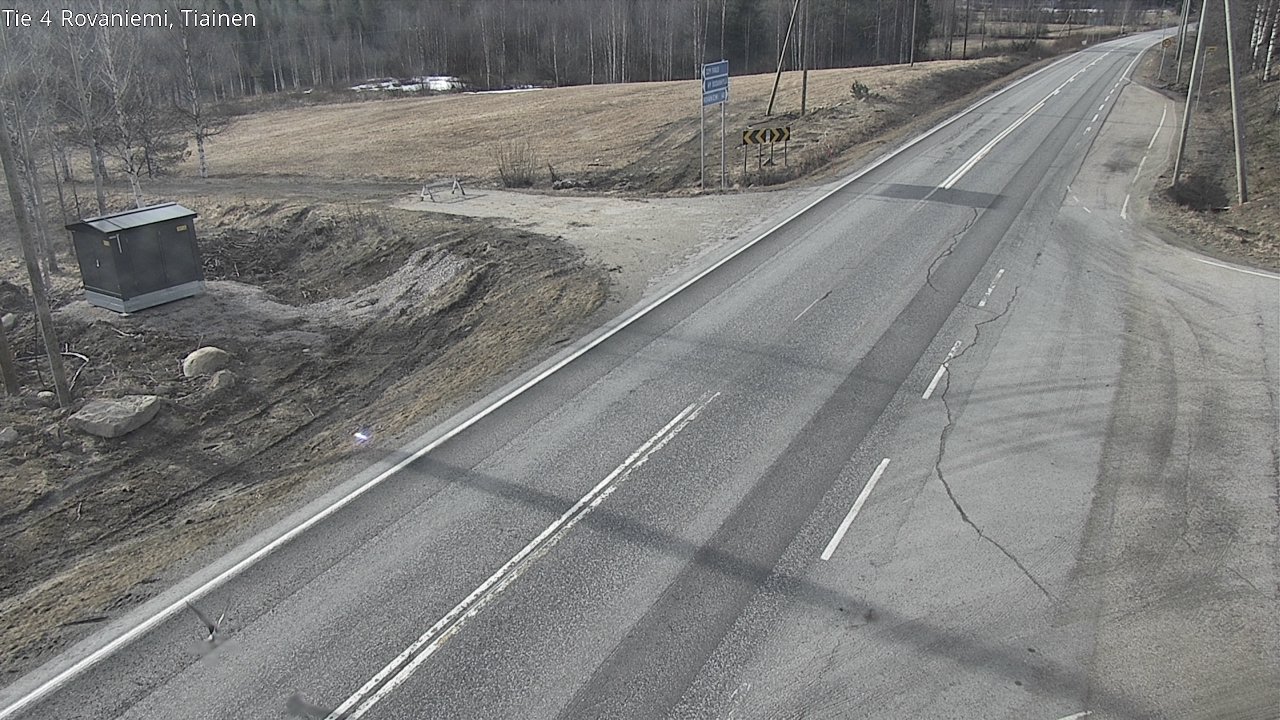 Weather Camera Image Väg 4 Rovaniemi, Tiainen, Rovaniemi, Lappi