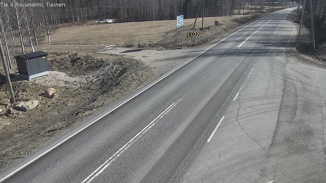 Weather Camera Image Väg 4 Rovaniemi, Tiainen, Rovaniemi, Lappi