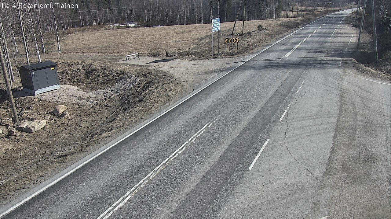 Weather Camera Image Väg 4 Rovaniemi, Tiainen, Rovaniemi, Lappi