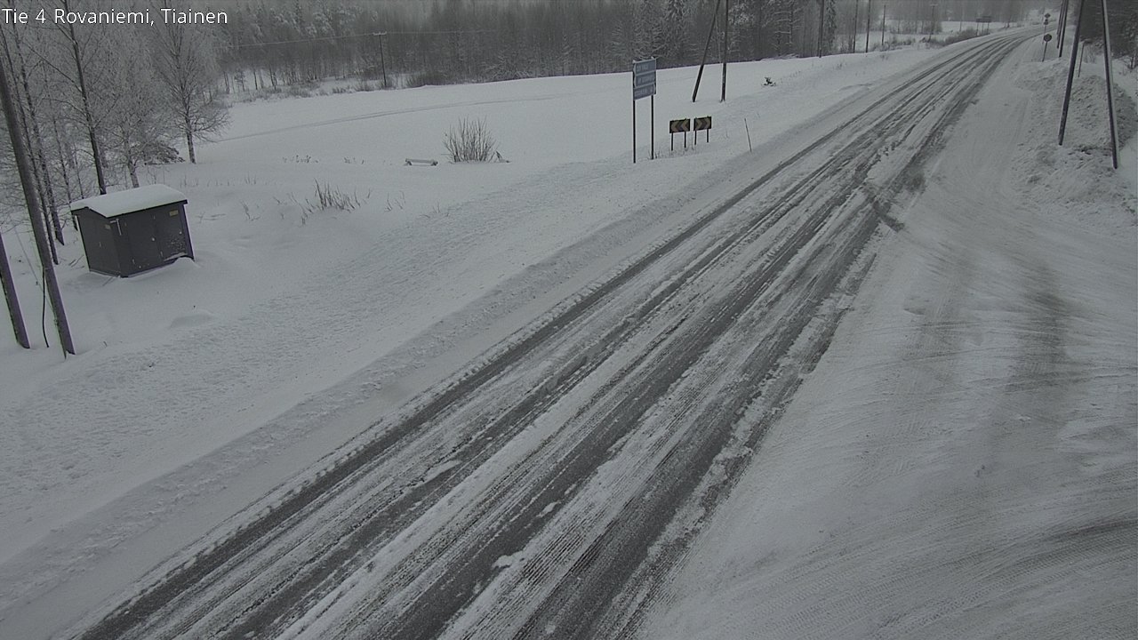 Weather Camera Image Road 4 Rovaniemi, Tiainen, Rovaniemi, Lappi