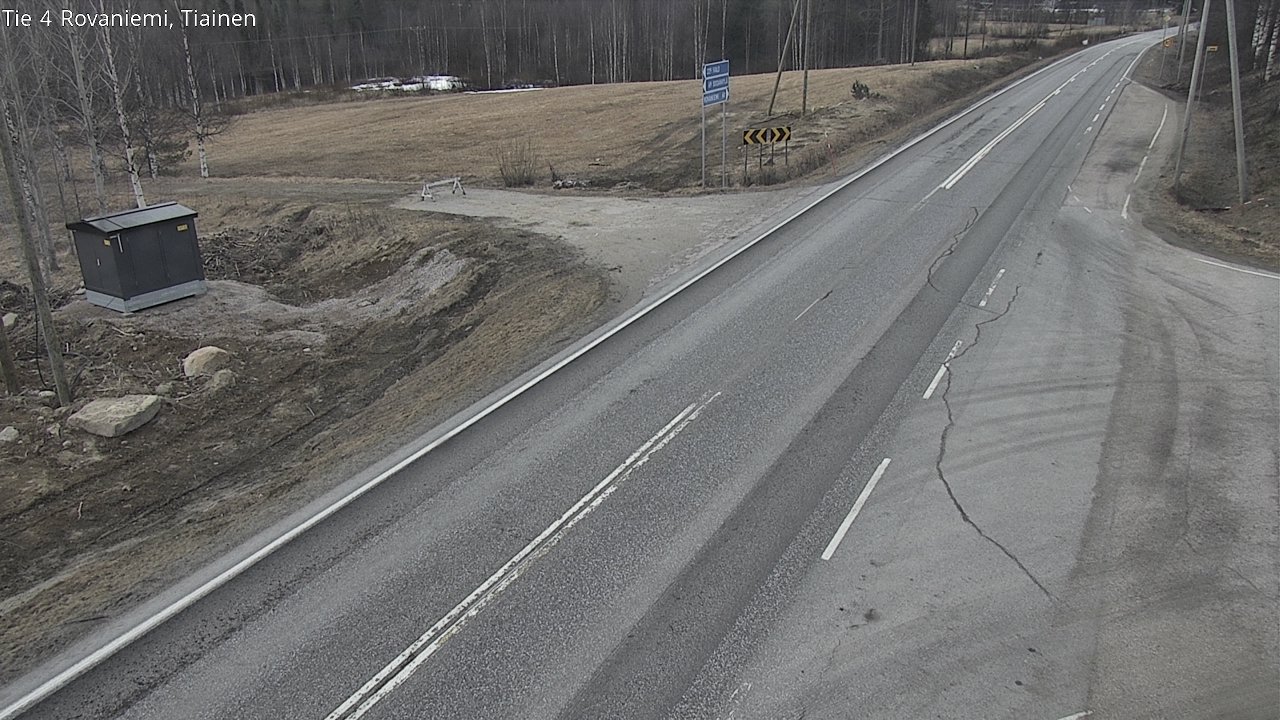 Weather Camera Image Väg 4 Rovaniemi, Tiainen, Rovaniemi, Lappi