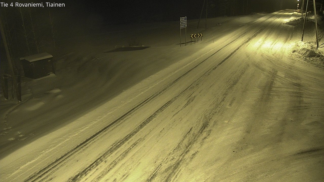 Weather Camera Image Road 4 Rovaniemi, Tiainen, Rovaniemi, Lappi
