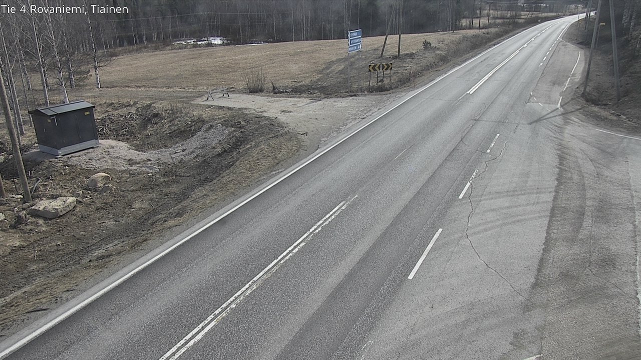 Weather Camera Image Väg 4 Rovaniemi, Tiainen, Rovaniemi, Lappi