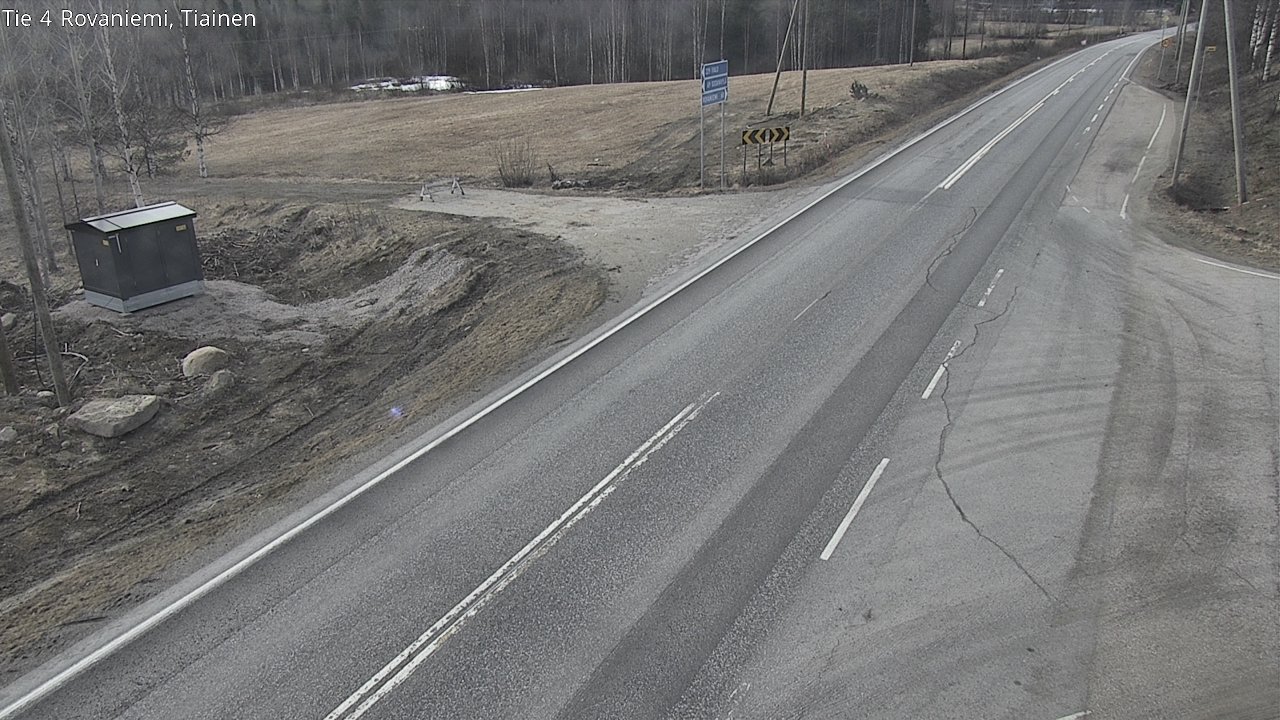 Weather Camera Image Väg 4 Rovaniemi, Tiainen, Rovaniemi, Lappi