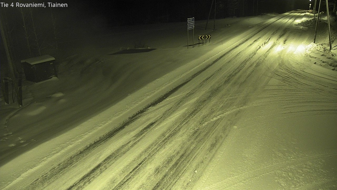 Weather Camera Image Road 4 Rovaniemi, Tiainen, Rovaniemi, Lappi