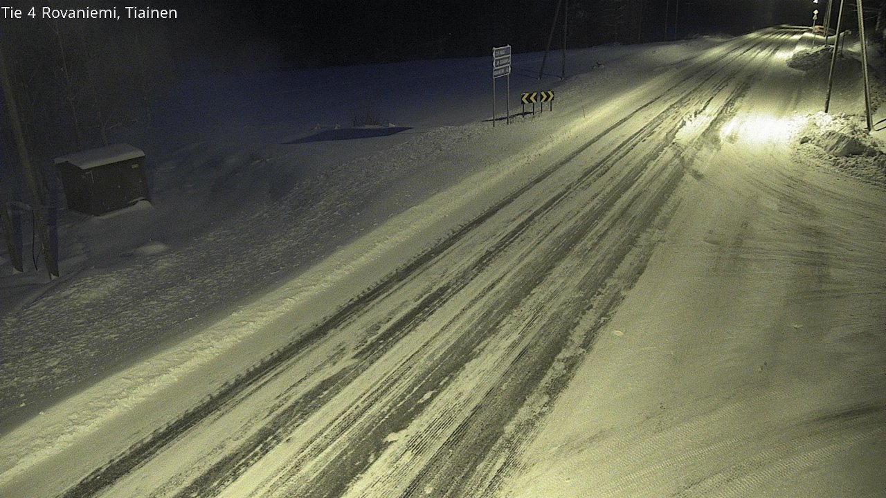 Weather Camera Image Road 4 Rovaniemi, Tiainen, Rovaniemi, Lappi