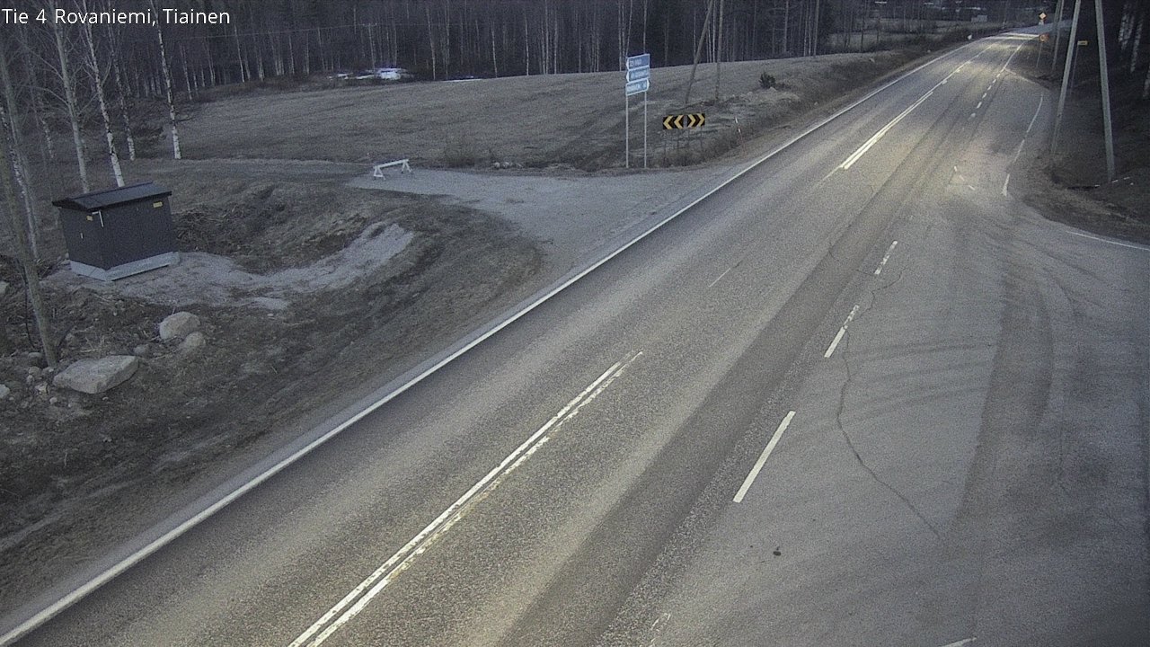 Weather Camera Image Väg 4 Rovaniemi, Tiainen, Rovaniemi, Lappi