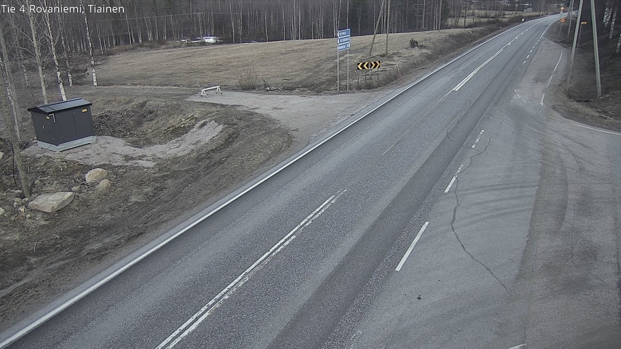 Weather Camera Image Väg 4 Rovaniemi, Tiainen, Rovaniemi, Lappi