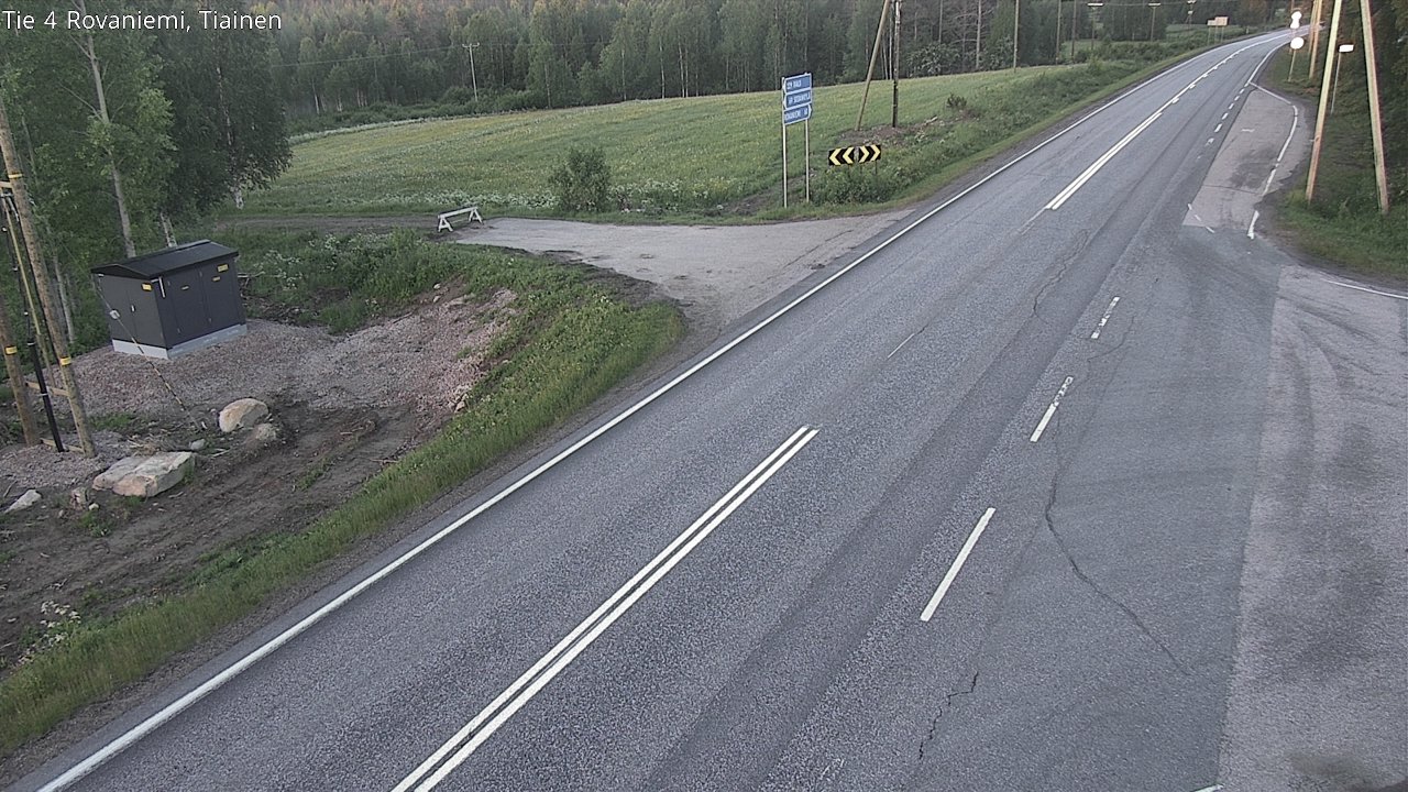 Weather Camera Image Road 4 Rovaniemi, Tiainen, Rovaniemi, Lappi