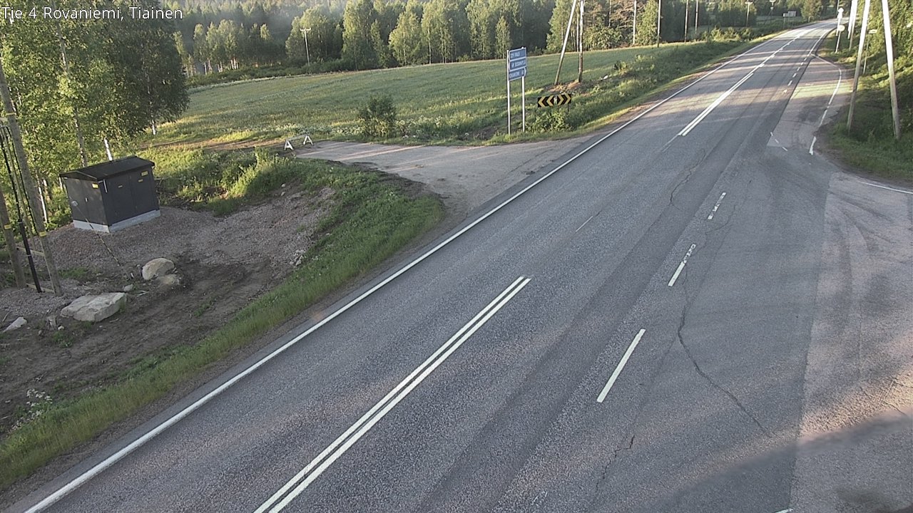 Weather Camera Image Road 4 Rovaniemi, Tiainen, Rovaniemi, Lappi