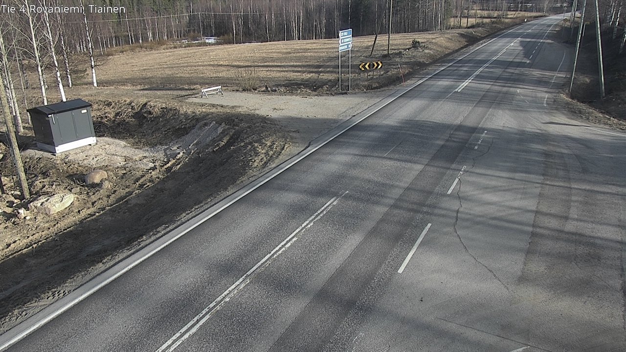 Weather Camera Image Väg 4 Rovaniemi, Tiainen, Rovaniemi, Lappi