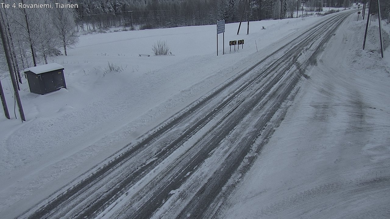 Weather Camera Image Road 4 Rovaniemi, Tiainen, Rovaniemi, Lappi