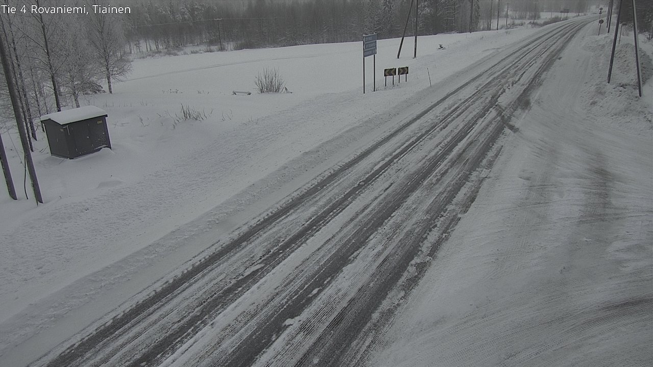 Weather Camera Image Road 4 Rovaniemi, Tiainen, Rovaniemi, Lappi