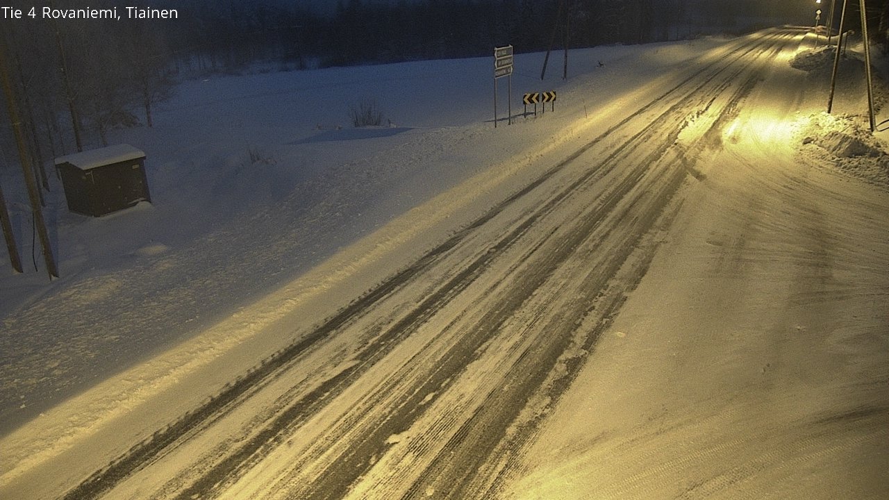 Weather Camera Image Road 4 Rovaniemi, Tiainen, Rovaniemi, Lappi