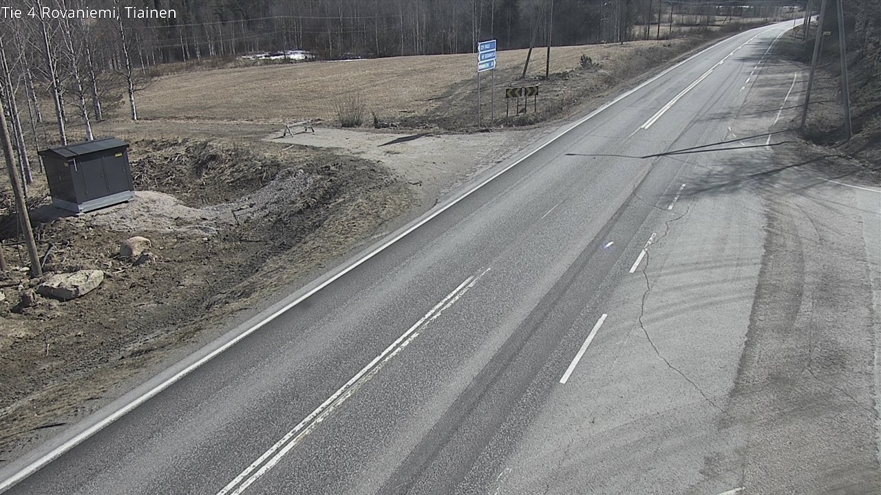 Weather Camera Image Väg 4 Rovaniemi, Tiainen, Rovaniemi, Lappi