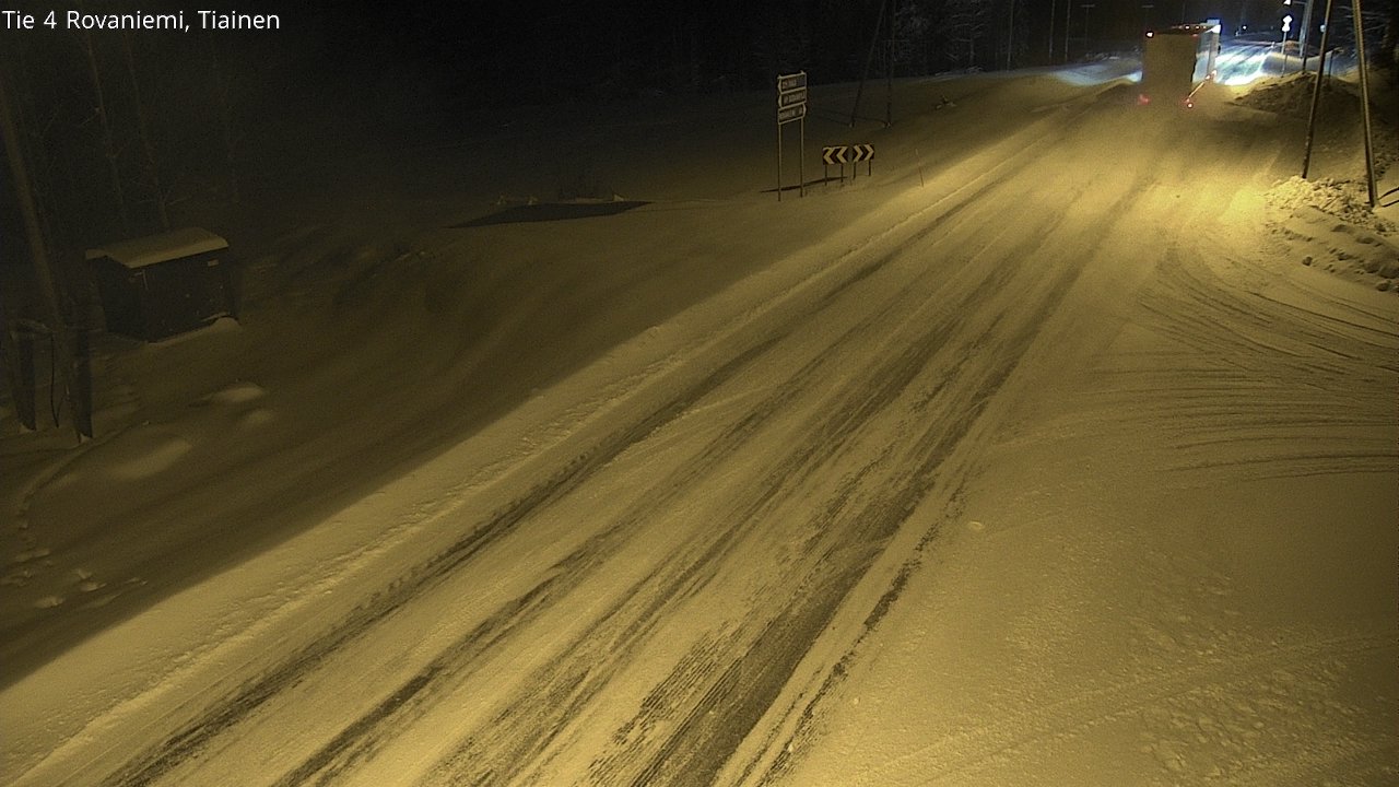 Weather Camera Image Road 4 Rovaniemi, Tiainen, Rovaniemi, Lappi