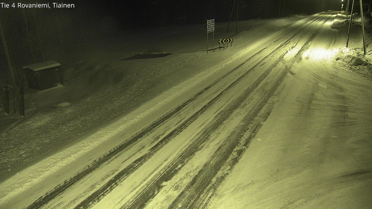 Weather Camera Image Road 4 Rovaniemi, Tiainen, Rovaniemi, Lappi