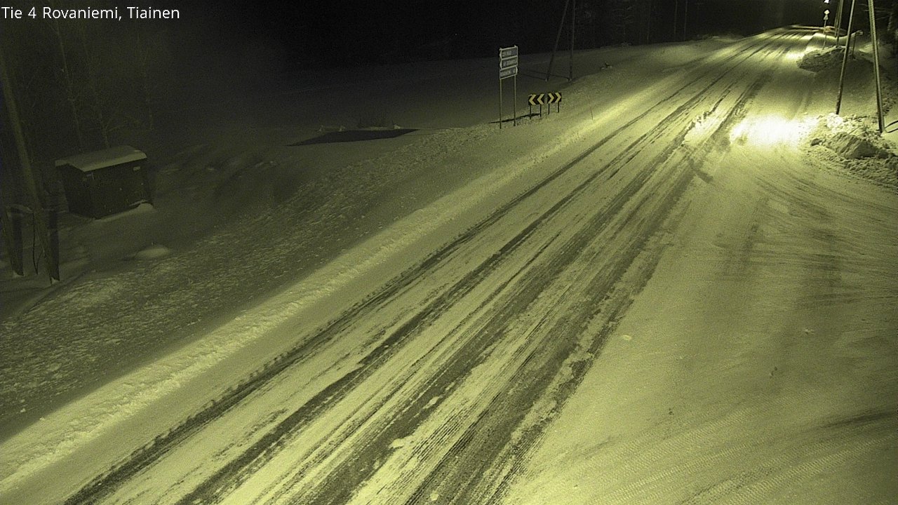 Weather Camera Image Road 4 Rovaniemi, Tiainen, Rovaniemi, Lappi