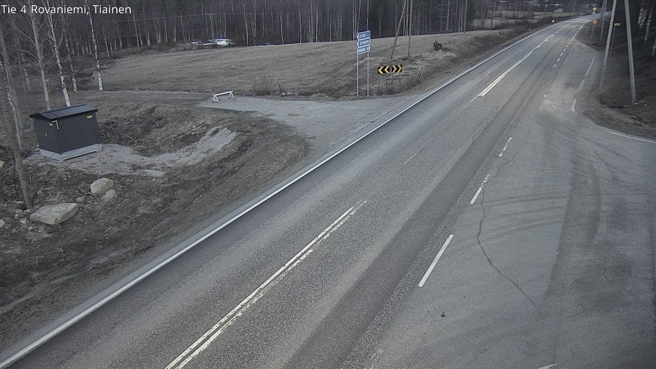Weather Camera Image Väg 4 Rovaniemi, Tiainen, Rovaniemi, Lappi