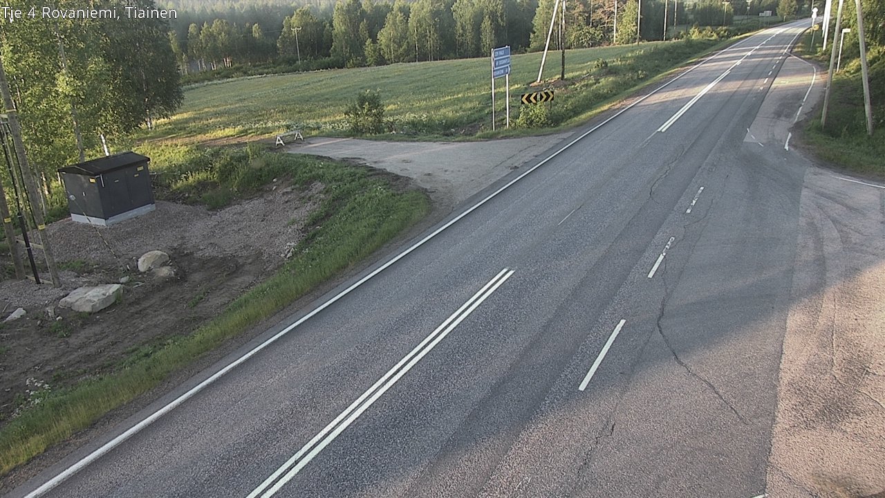 Weather Camera Image Road 4 Rovaniemi, Tiainen, Rovaniemi, Lappi