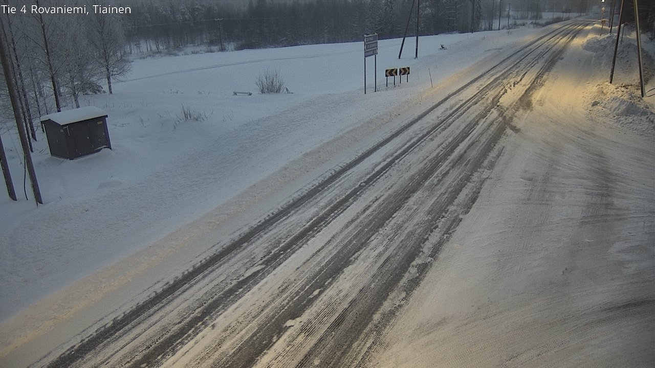 Weather Camera Image Road 4 Rovaniemi, Tiainen, Rovaniemi, Lappi