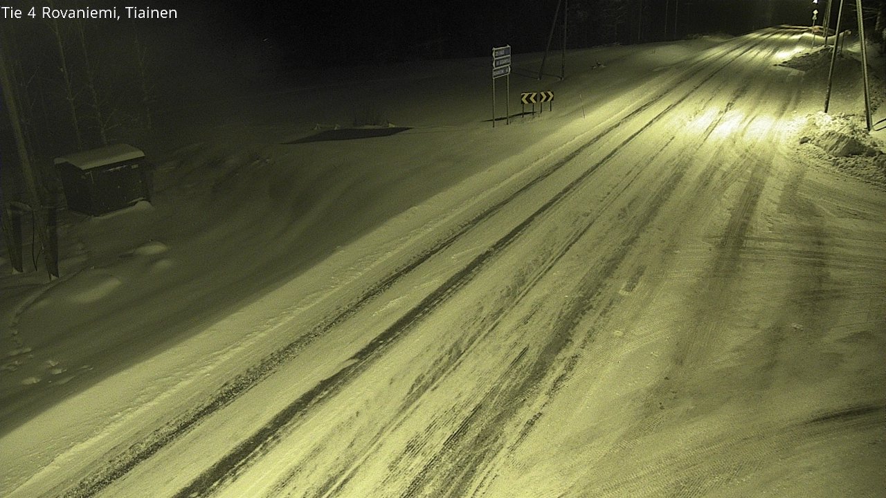 Weather Camera Image Road 4 Rovaniemi, Tiainen, Rovaniemi, Lappi