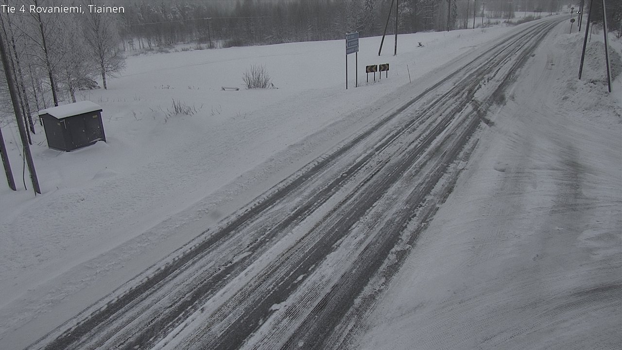 Weather Camera Image Road 4 Rovaniemi, Tiainen, Rovaniemi, Lappi