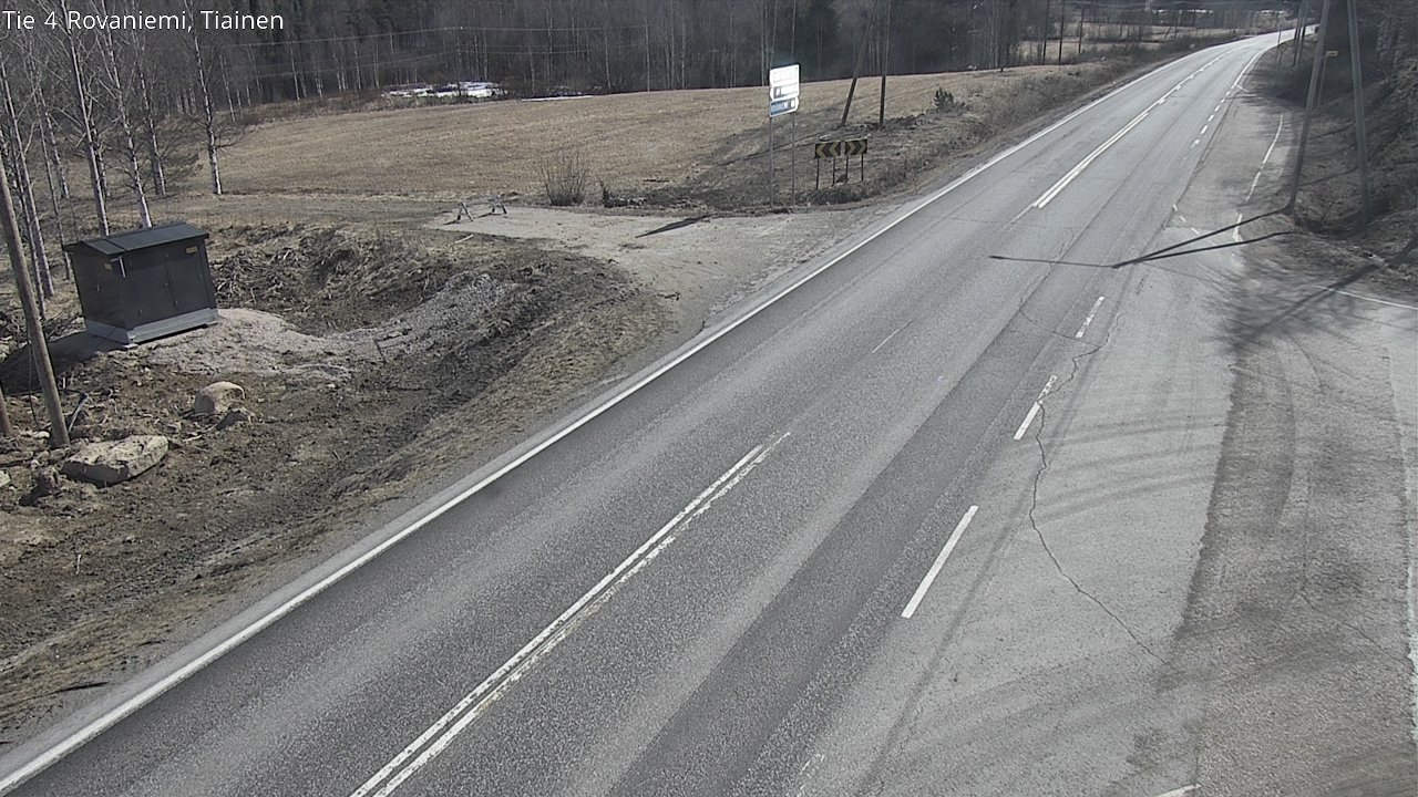 Weather Camera Image Väg 4 Rovaniemi, Tiainen, Rovaniemi, Lappi