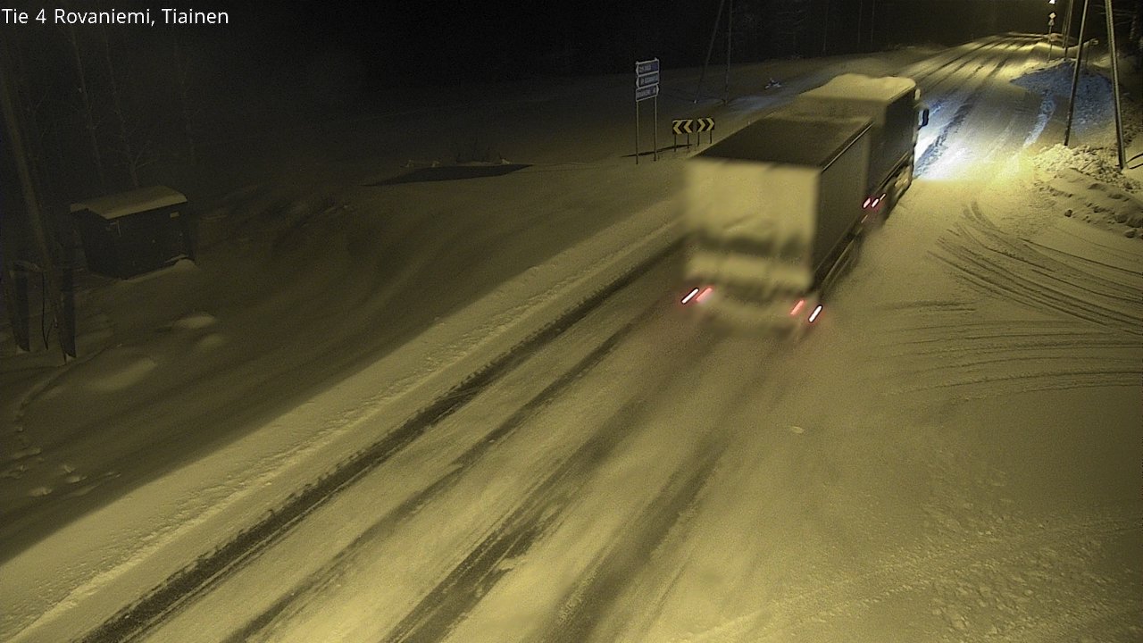 Weather Camera Image Road 4 Rovaniemi, Tiainen, Rovaniemi, Lappi