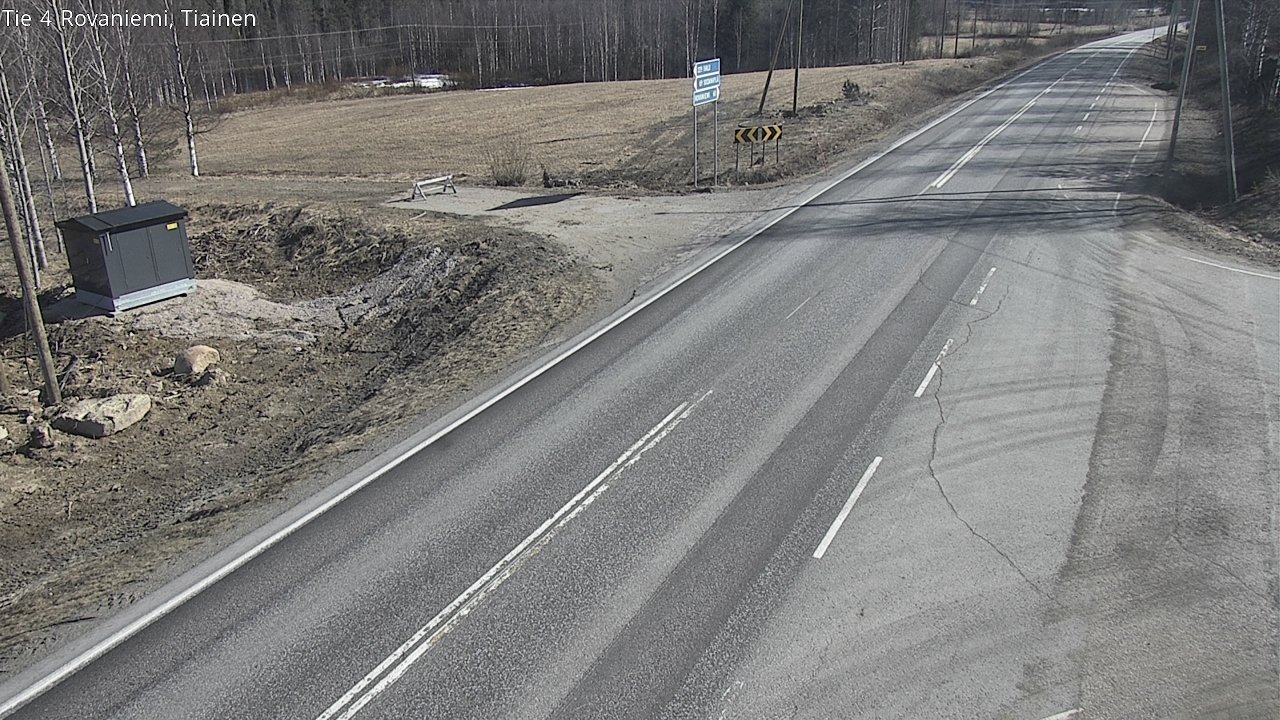 Weather Camera Image Väg 4 Rovaniemi, Tiainen, Rovaniemi, Lappi